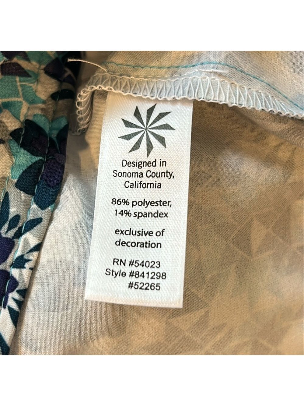 Athleta Blue and White and Purple Mixed Geometric Print Athletic Golf Skort 8 - Picture 8 of 9